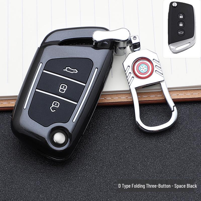 Baojun-Marvel Car Key Pouch: Stylish Buckle Remote Shell & Personalized Decoration