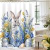 Children's Easter Bunny & Colorful Eggs Shower Curtain, Polyester Print
