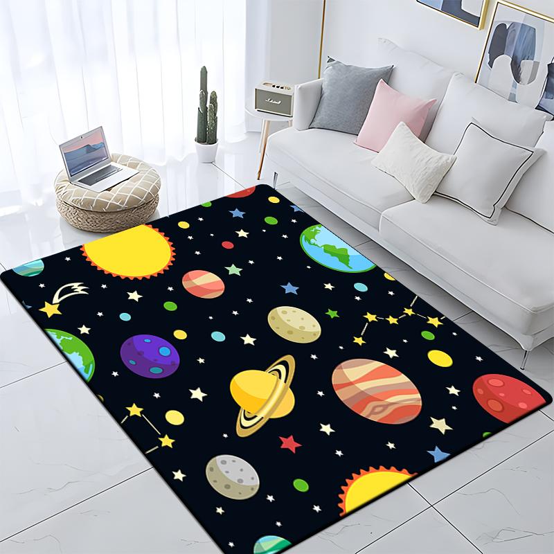 Cartoon astronaut children's room decorative carpet Camping cushion play aera mat  floor mat carpet game area rug floor mats