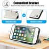 SY-003 For iPhone 16e Case PU Leather Stand View Phone Wallet Cover with Hand Strap