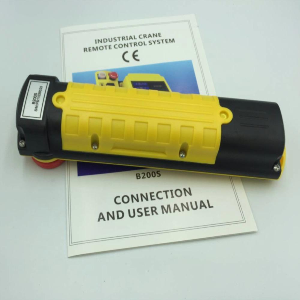 2 Viteze 2 Transmițătoare Control Palan Macara Radio Telecomandă Buton Apăsare Sistem Controler cu E-stop