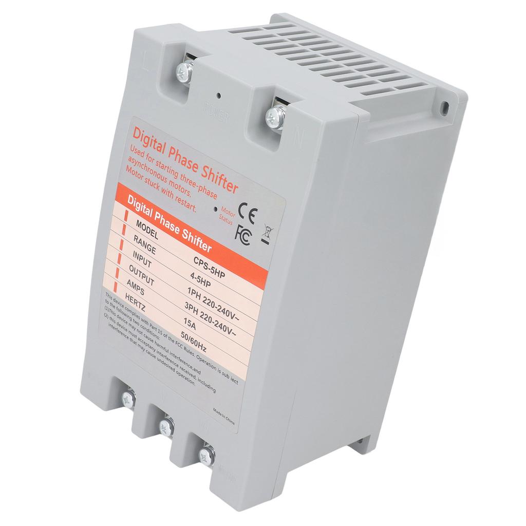Single to 3 Phase Converter Digital Phase Converter 4 to 5 Horsepower 2.2 to 3.7kw 220‑240VAC