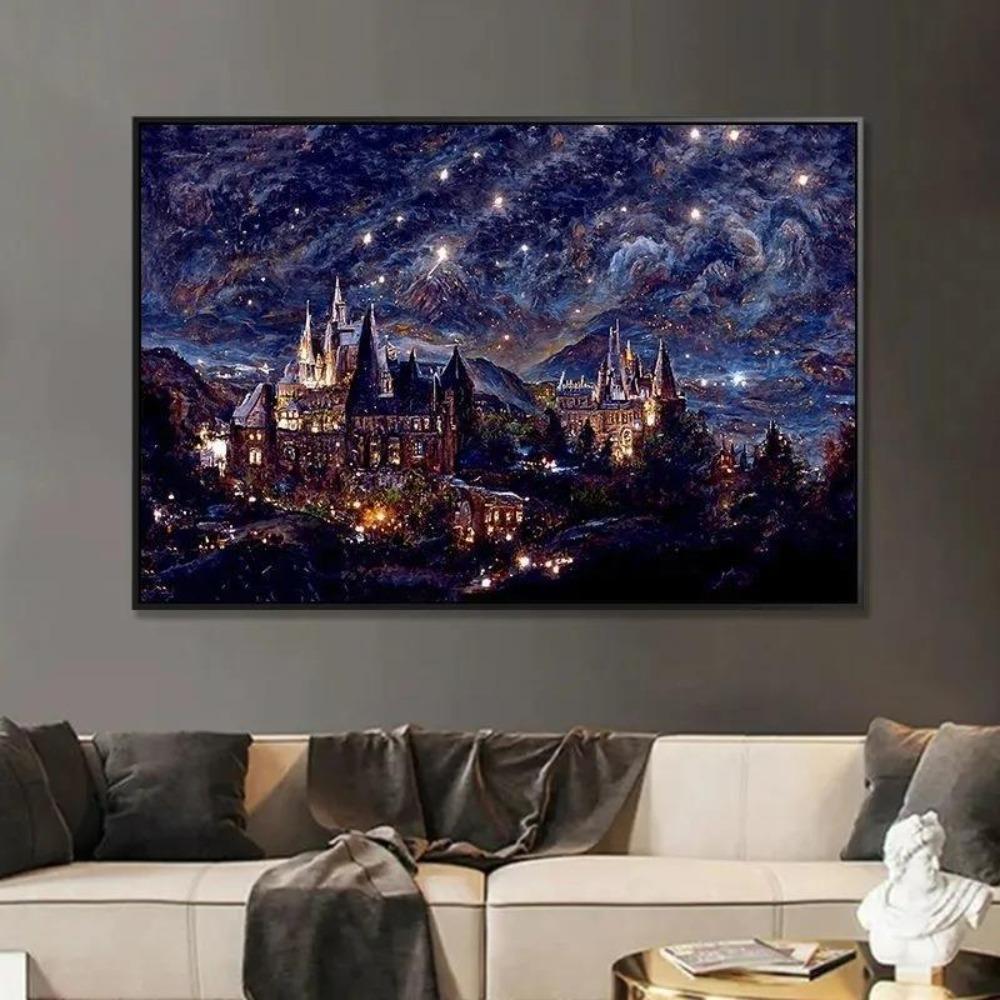 Diamond Painting Handmade DIY Starry Sky Castle Home Decoration Painting Romantic Night Light Luxury
