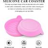 XINLIYA 4PCS Car Cup Holder Coasters, Non-Slip Silicone Vehicle Recessed Water Bottle Mats, Soft Sift-Proof Spill Automotive Interior Cup Pad