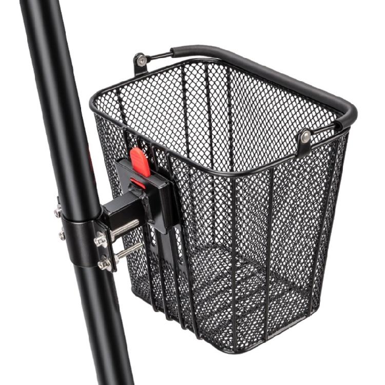 Bicycles Metal Basket Folding Bike Front Storage Basket Detachable Cycling Wire Basket for Electric Bike Kid Bike