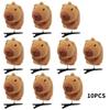 10Pcs Set Kapibala Hairpin Animation Sunglasses Capybara Headband Keychains Gifts For Guests Phone Bag Animal Pendants