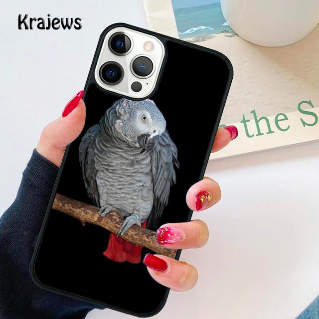 African Grey Parrot soft Phone Case Cover For iPhone 17 Air 16 15 14 plus 12 13 pro max coque Shell Fundas
