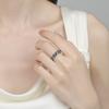 2026 Chinese Style Retro Niche Design Cherry Blossom Ring Silver-plated Men's and Women's Personalized Single Opening Adjustable Ring Plain Ring