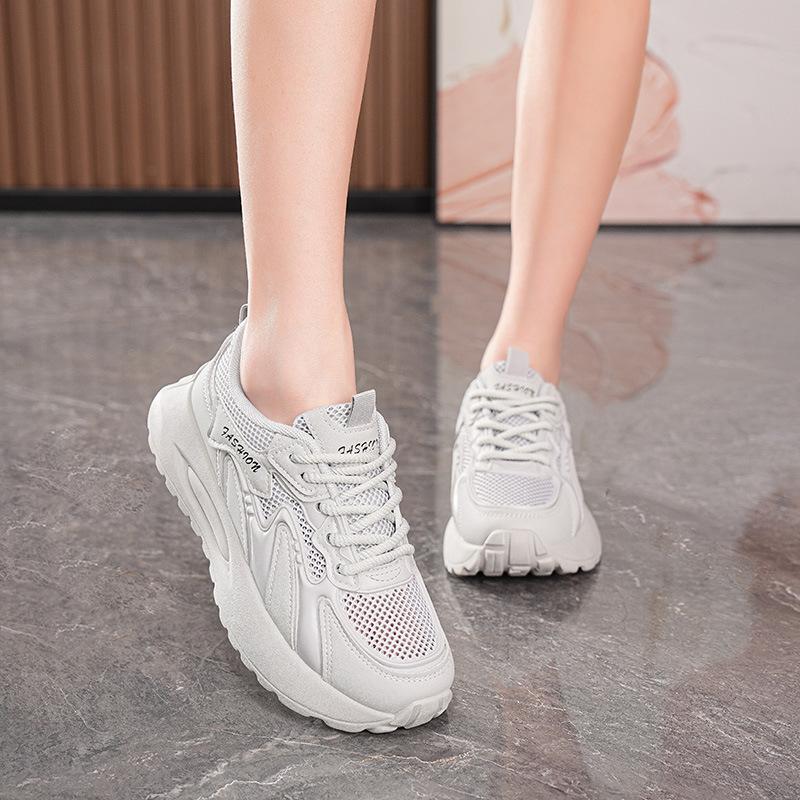 Breathable Mesh Sneakers Children's Versatile Thick-soled Casual Soft-soled Dad Shoes