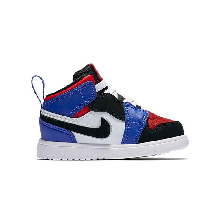 Jordan Air Jordan 1 Slip Resistant Cushioning Slip Resistant Cushioning Mid top Toddler Shoes Black Blue Red AR6352-124