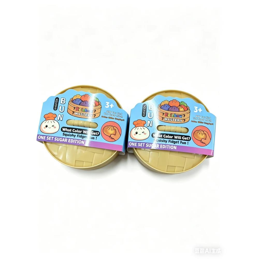Blind Box Colorful Simulated Dumpling Squishy Relaxing Relieve Anxiety Antistress Enhance Happiness Rebound Squeeze Reliever Toy