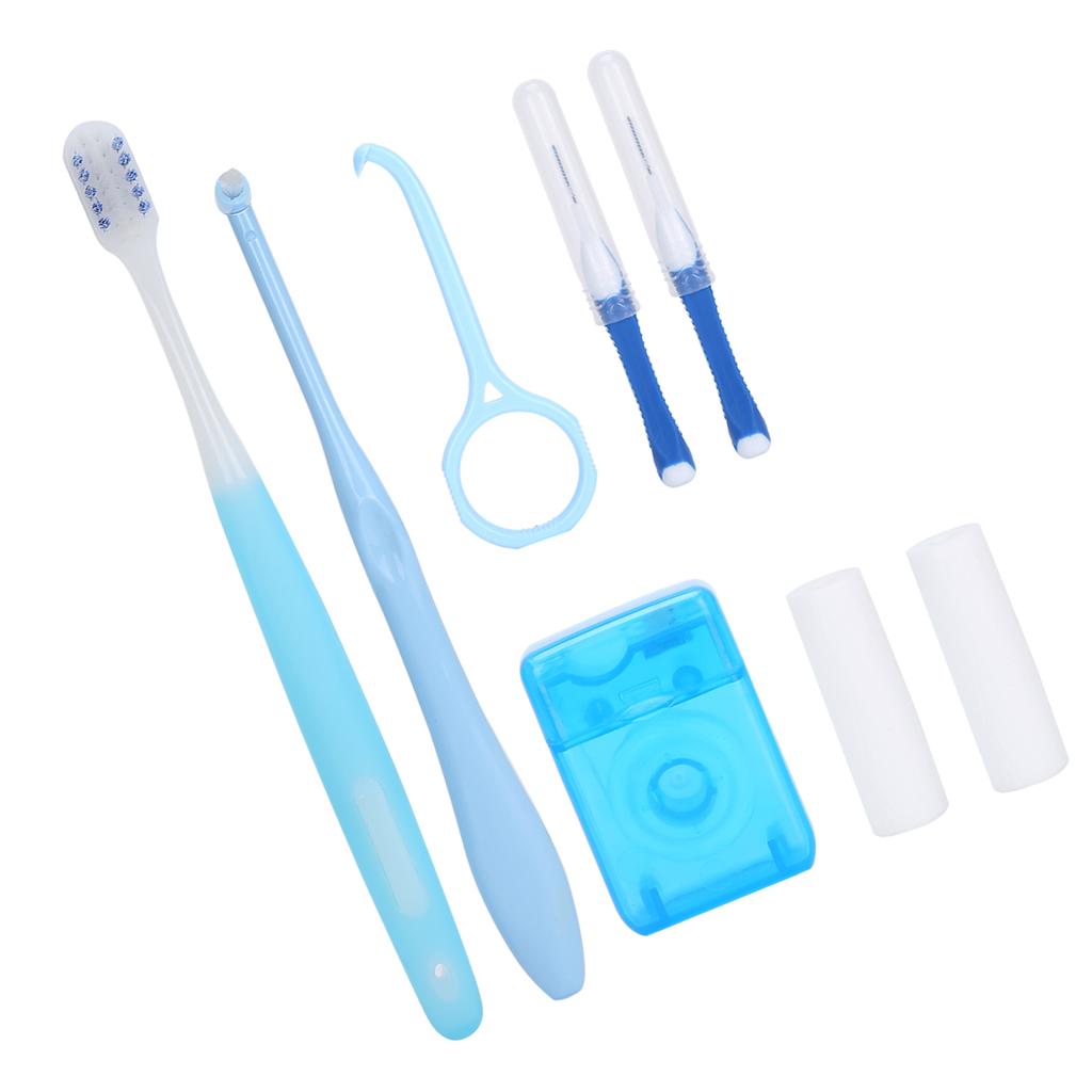 Kit de Soin Buccal Orthodontique Brosse de Nettoyage pour Appareils Dentaires Brossette Interdentaire Outils de Cire Orthodontique