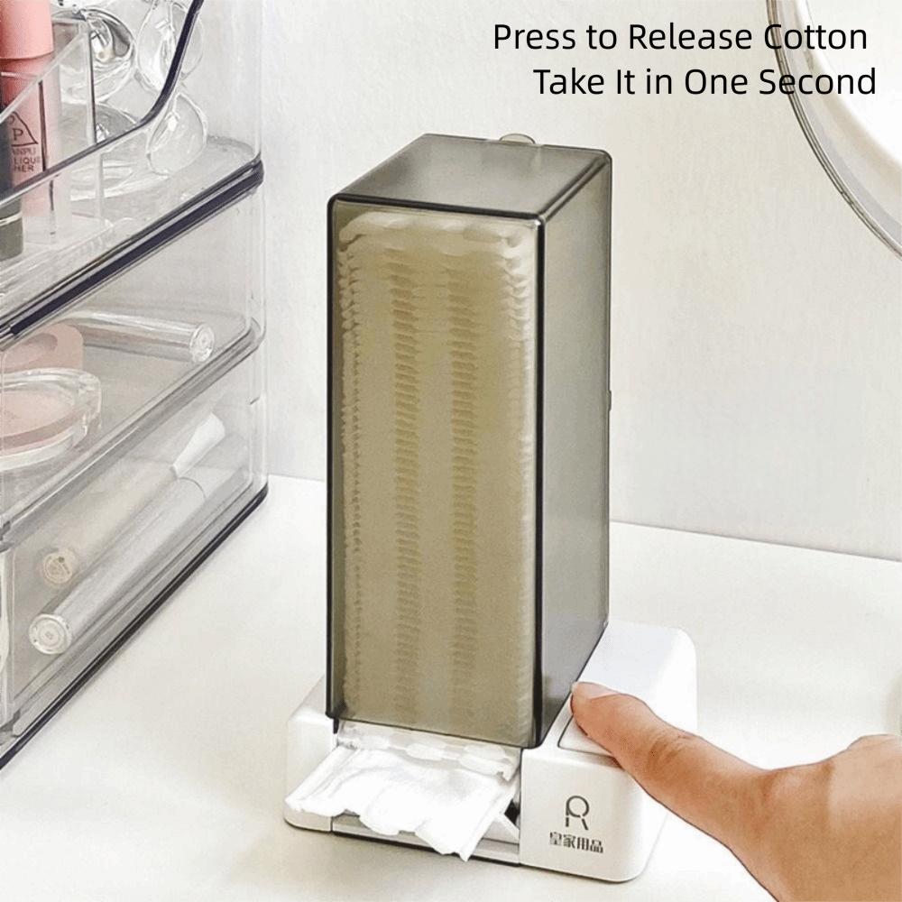 Press Type Makeup Cotton Organizer Dustproof Automatic Cotton Dispenser  Makeup Removal
