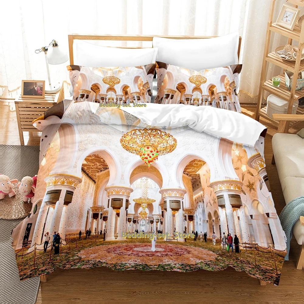 Ramadan Bedding Set Single Twin Full Queen King Size Bed Set Adult Kid Bedroom Duvetcover Sets 3D Print Anime Bed Sheet Set