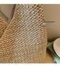 2023 Trendy Women's Large Capacity Textured Straw Tote & Shoulder Beach Bag