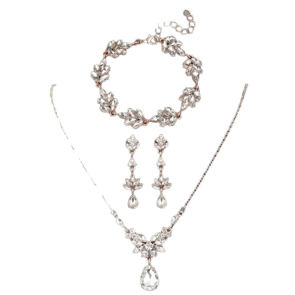 Fashion Niche Light Luxury Jewelry Set Necklace Bracelet Earrings Wedding Party Set Valentine's Day Birthday Gift 2026