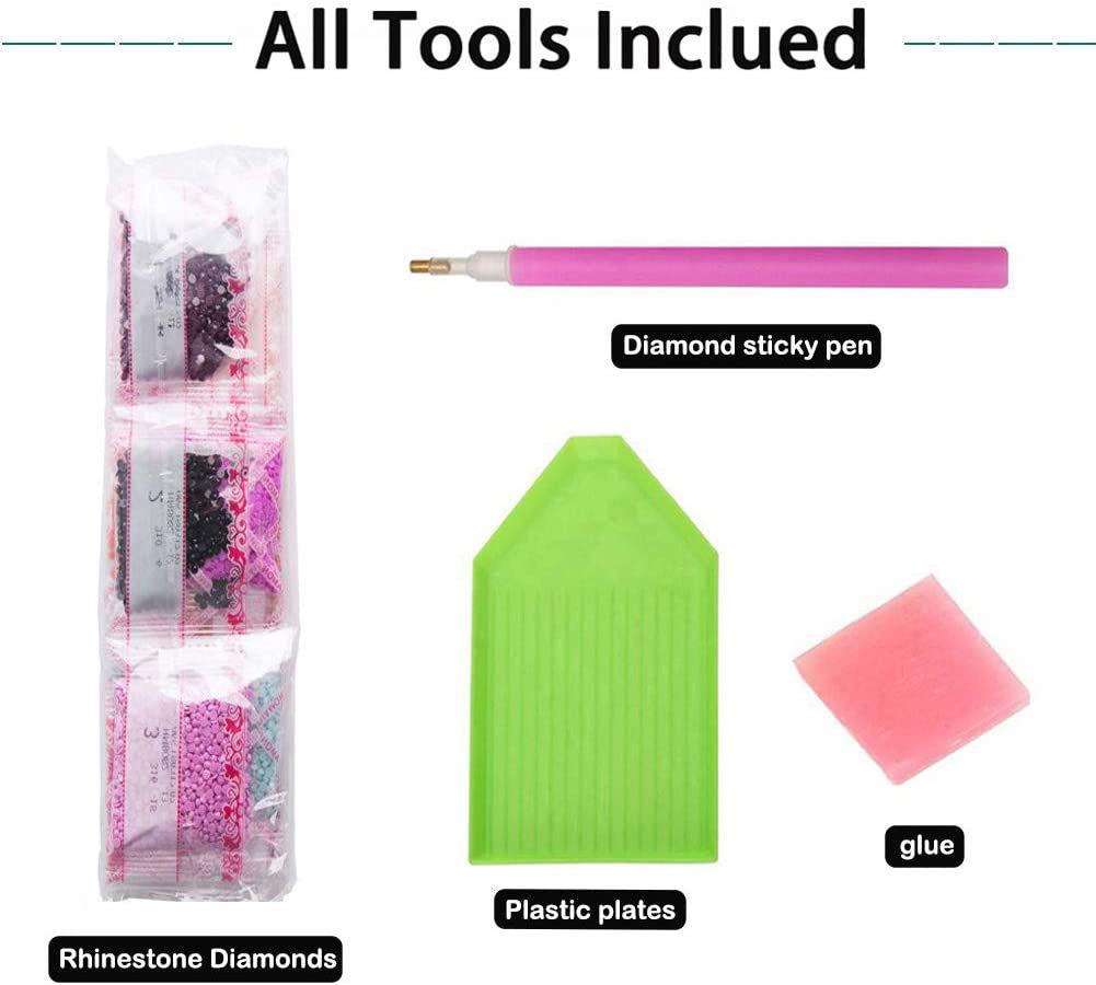 5D DIY Full Drill Landskap Diamantmålningskit och Verktyg