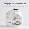 Small Ceramic Tea Caddy: Moisture-Proof, Sealed White Porcelain Jar