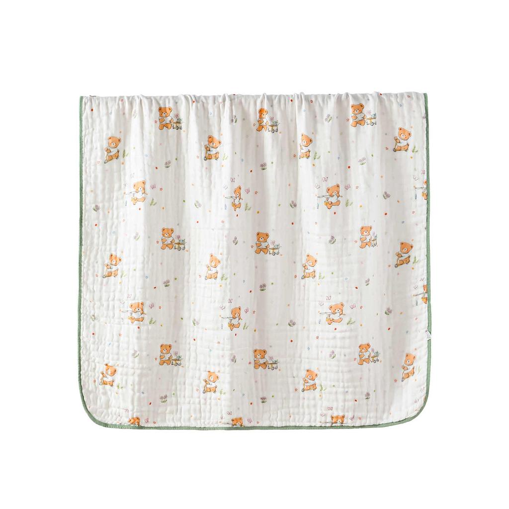 6-Layer Bamboo Cotton Bath Towel with Border