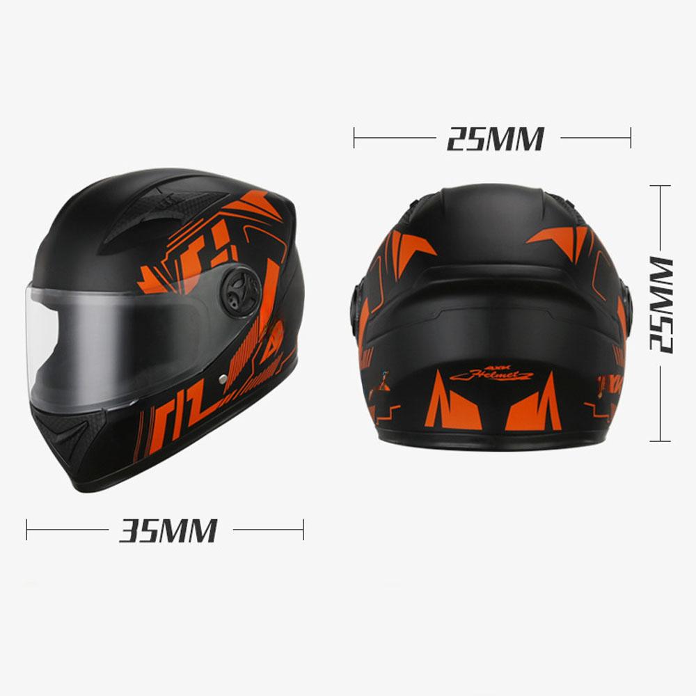 Motorcycle Street Bike Helmet Full Face Safety Helmet Comfortable & Breathable with Single Visor Neck Scarf Anti-Dust Bag for Men & Women All Seasons