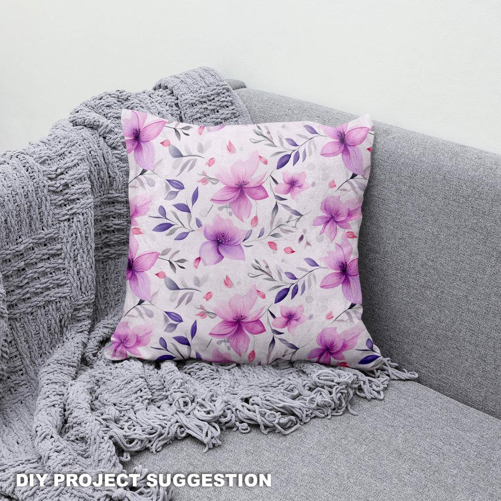 Royal Samt Stoff Polyester Zum Nähen - Motiv Blumen - Rdx2297