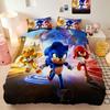 Cartoon Sonic Hedgehog Bedding Sets Exquisite Bed Supplies Set Duvet Cover Bed Comforter Set Bedding Set Birthday Gift