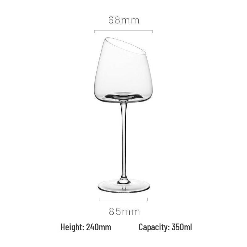 Elegant Slanted Rim High Borosilicate Glassware