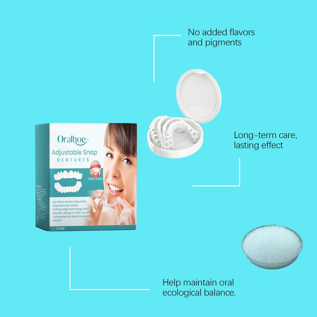 Oralhoe Regulowane Protezy Snap-On Silikonowe Dopasowanie Komfortowe Niestandardowy Rozmiar Urządzenie do Pielęgnacji Zębów