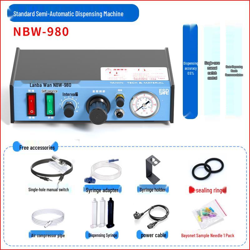 Lanbaowan Fully/Semi-Automatic UV/Silicone Potting & Dispensing Machine with Manual Controller