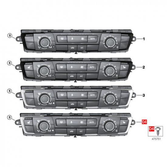 A/C Temperature Control Button Knob Cover for BMW 4Serie F32/33 F36 MT 2013-2018