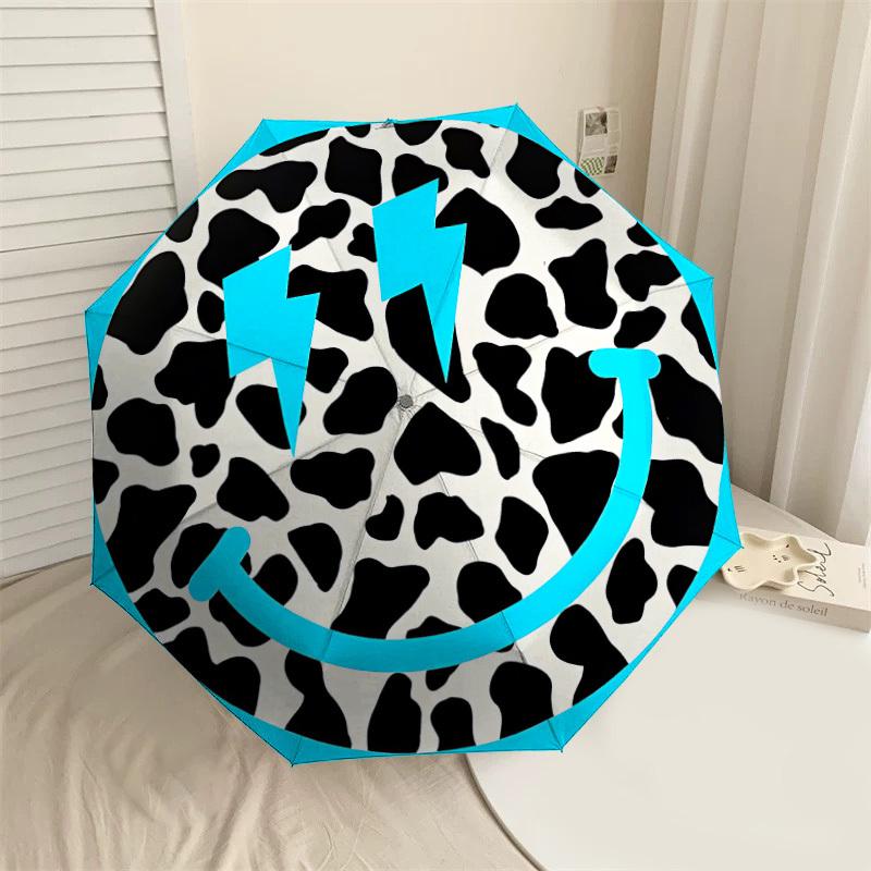 

1PC cow print Umbrella-8-Rib Reinforced, Automatic Open, Lightweight & Durable, Cute Fashion Accessory for Outdoor-A1282