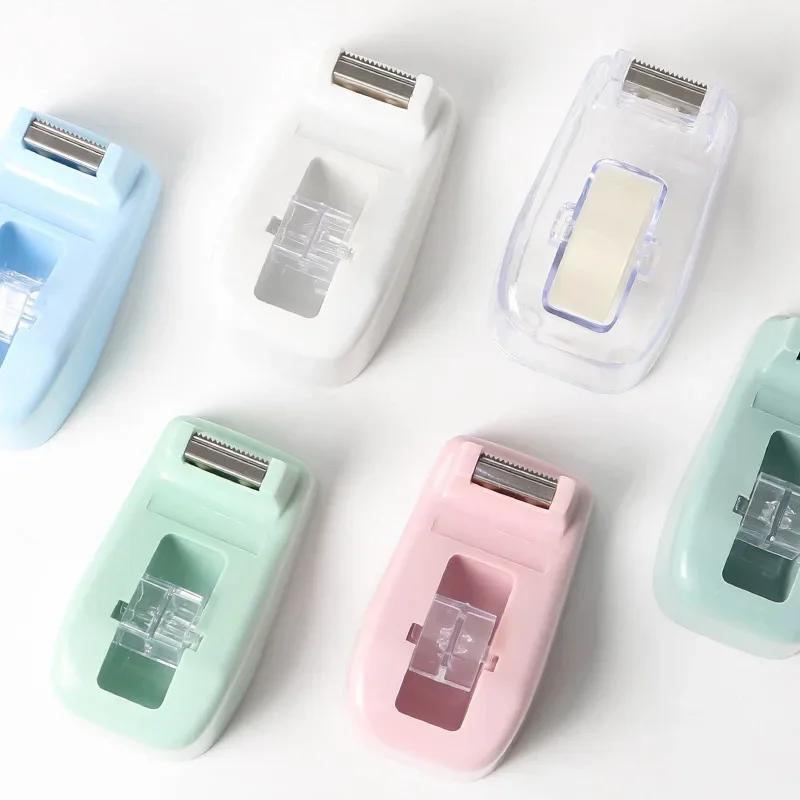 1 Pz Taglierina per Nastro Colore Morandi Dispenser in Plastica Portaoggetti da Tavolo per Ufficio Forniture per Ufficio Kawaii Otto Colori Disponibili