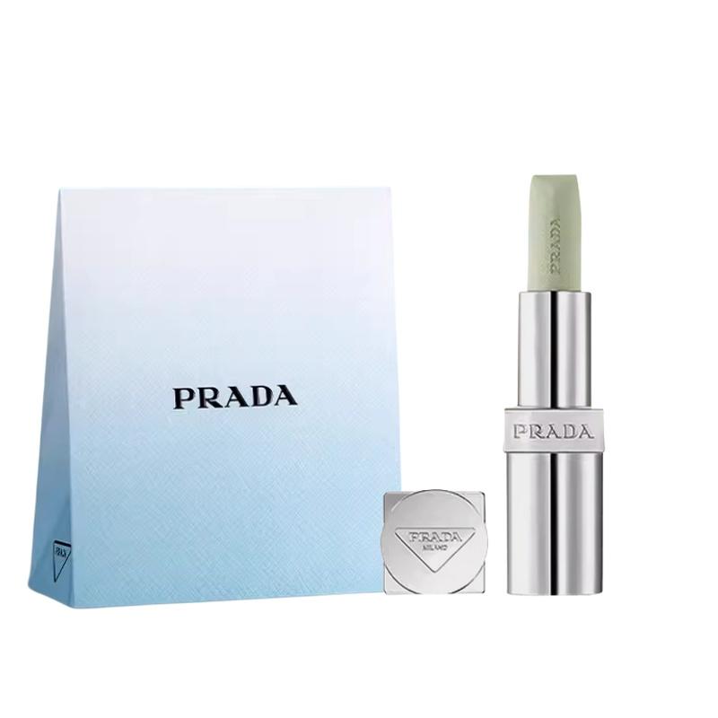 Прозрачная помада Prada 2026 Новогодняя лимитированная подарочная упаковка Умное касание Оригинальная прозрачная увлажняющая помада #U000 Зеленый 3.8 г зелёный