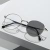 New Vintage Metal Frame Photochromic Myopia Glasses Women Men Luxury Anti Blue Light Color Changing Near Sight Eyeglasses To-6.0
