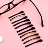 1Pair Tungsten Carbon Rubber Square Hole Glasses Foot Cover Eyeglasses Anti-Skid Sleeve Soft Silicone Prevent Allergies Ear Hooks