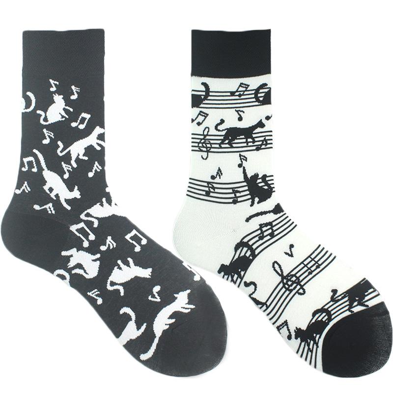 AB Professional Design Funny Socks Men Happy Animal Music Beer Skarpetki Sokken Hip Hop Big Size Meias Skateboard Divertidos