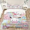 3pcs Sanrio Baby Pochacco Quilt Cover Set - Soft and Cozy Bedroom, Guest Room and Dorm Decorative Bedding 3-Piece Set 1 Quilt Cover + 2 Pillow Sh