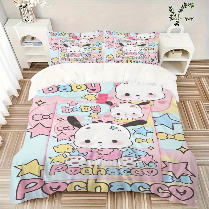 3pcs Sanrio Baby Pochacco Quilt Cover Set - Soft and Cozy Bedroom, Guest Room and Dorm Decorative Bedding 3-Piece Set 1 Quilt Cover + 2 Pillow Sh