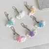Fuzzy Flocking Star Keychain with Angel Wing Pendant Soft Stylish Fashionable Accessory For Phone Keys Bag Gift