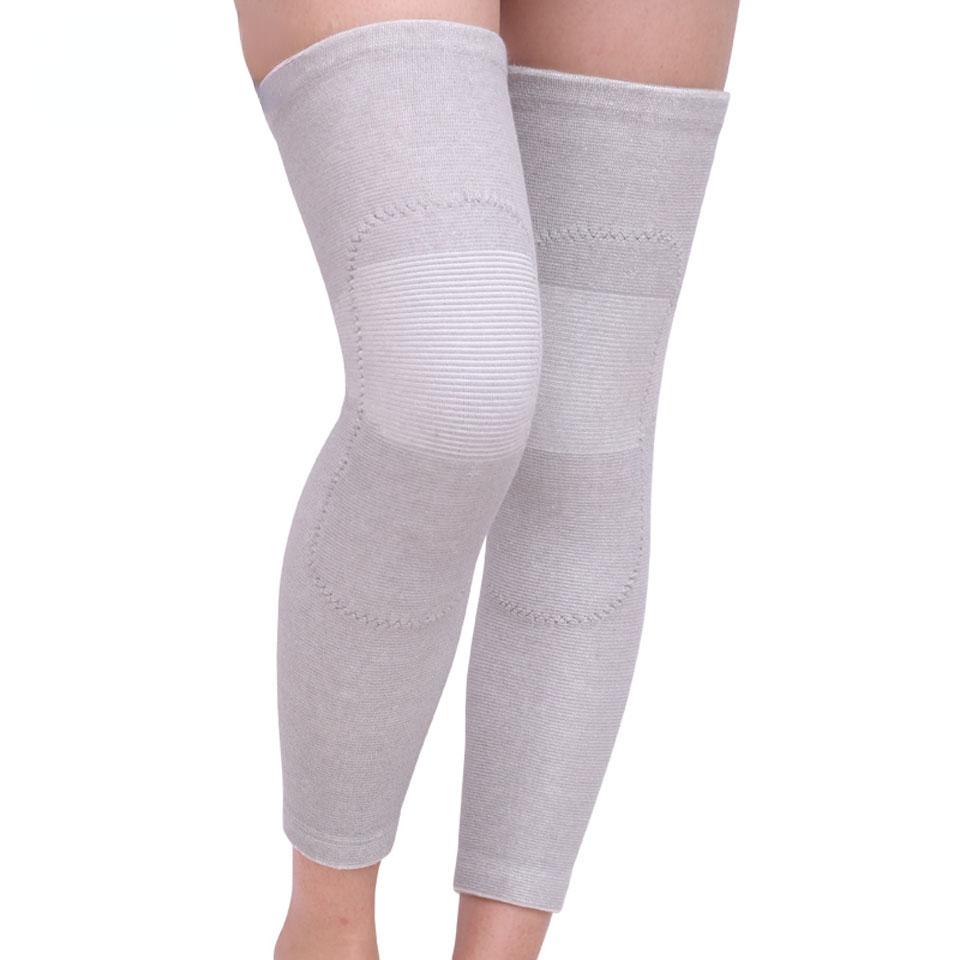 

Новые 1 пара Длинные Зимние Теплые Наколенники Защитное Снаряжение из Бамбукового Угля Для Женщин Пожилых Людей Наколенник Поддержка Бег Велоспорт XXL