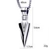 Arrow Pendant Necklace Hip Hop Style Stacktable Stainless Steel Chain Silver Color Simple Vintage Neck Jewelry For Men Women
