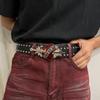 Unisex Jeansgürtel Schwert Rotes Herz Goth Y2k Mode Gürtel Für Frauen Hohe Qualität Luxusmarke Niete Punk Accessoire Männer Hüftgurt
