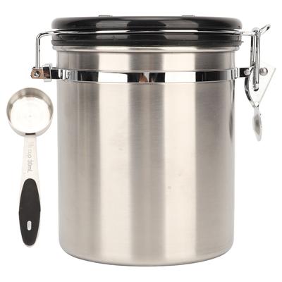 Airtight Stainless Steel Coffee Bean Container Coffee Canister Kitchen Food Storage Container with