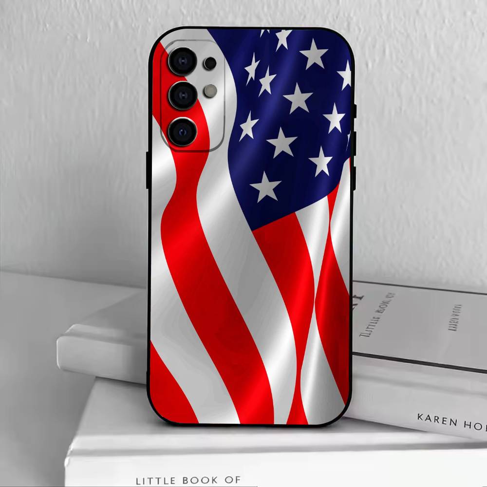 The American Flag  Phone Case Black Silicone Soft For Samsung S25,S24,S21,S22,S23,S30,Ultra,S20,Plus,Fe,Lite