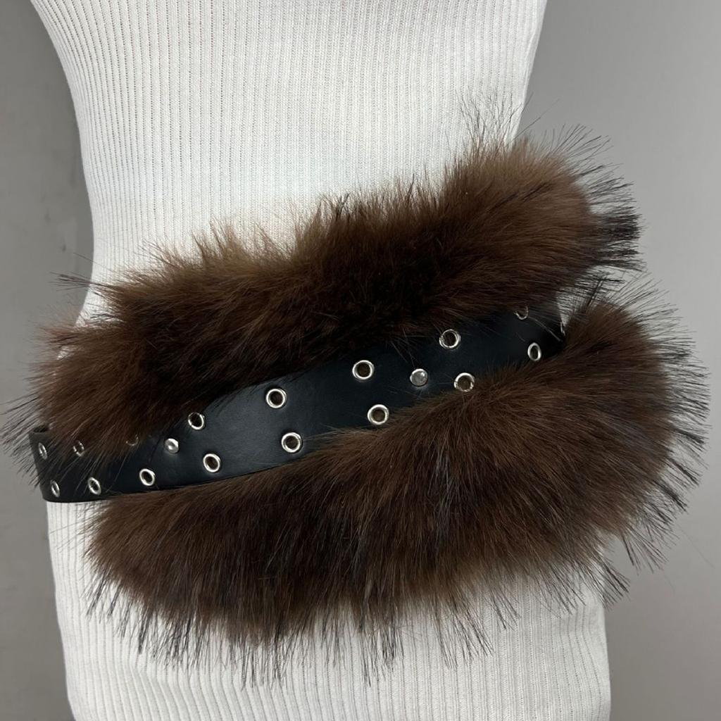 Gothic Waist Belt Stylish Furred Waist Chain Belt Elaborate Chain Belly Chain for Dress Cowboy Belt Waist Chain
