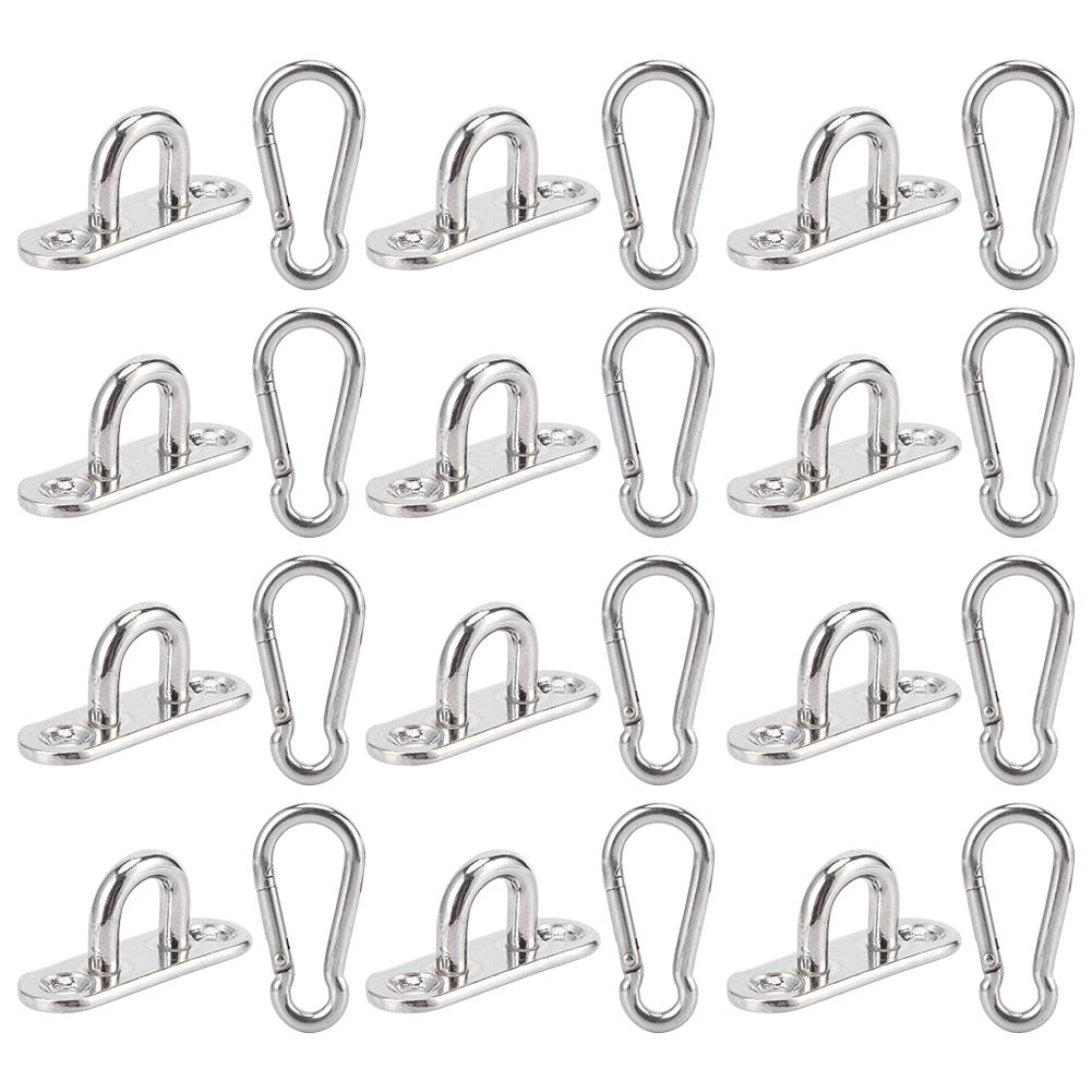 Stainless Steel Swing Buckle Fixed Hook Hammock Hanging Chair Basket Pad Eye Plate Fittings