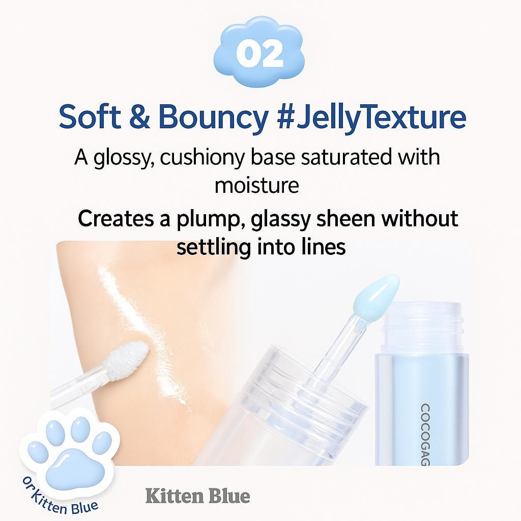 Daiso Cococaga by Forencos Lovely Cat Mood Change Lip Topper (01 Kitten Blue)