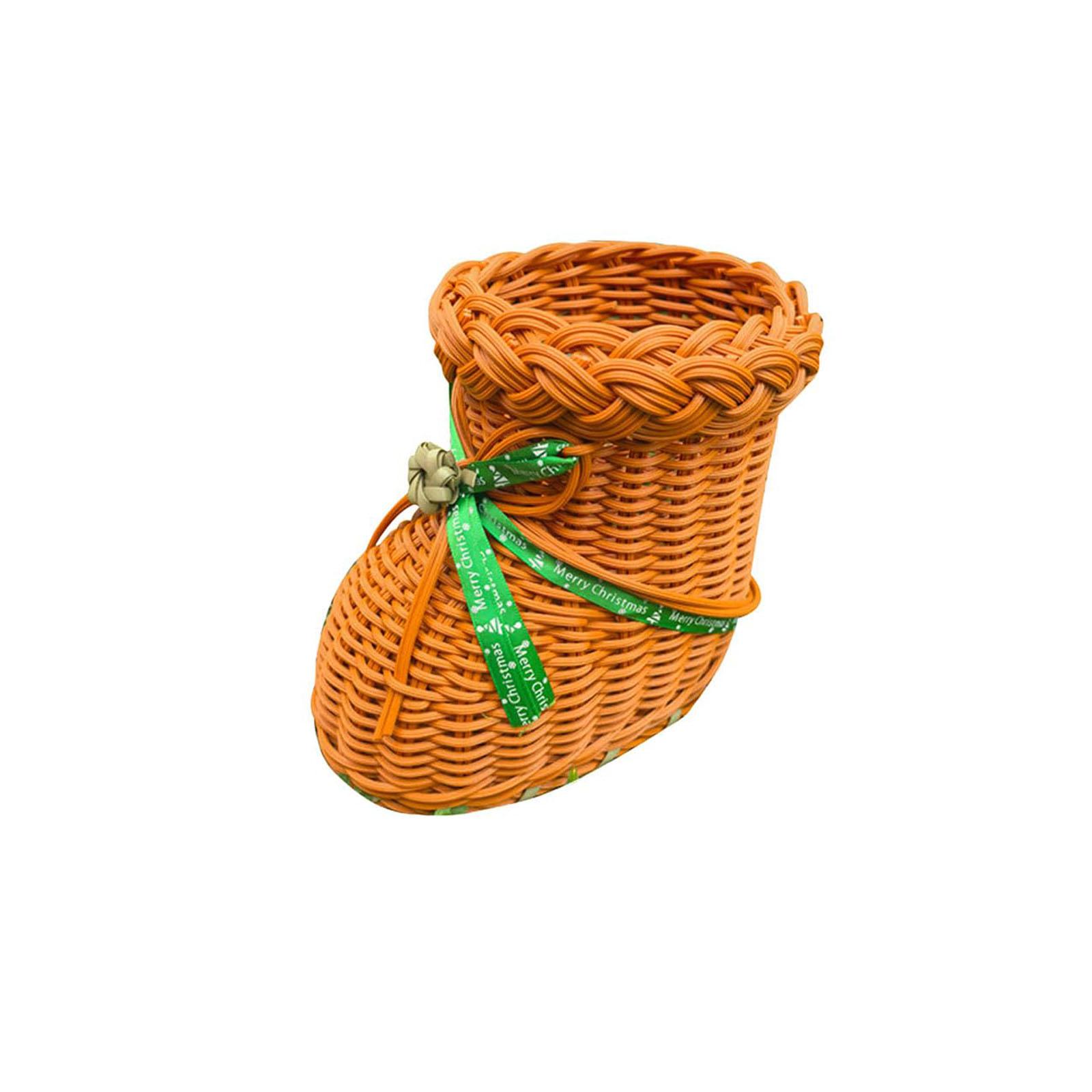 

Handwoven Storage Basket For Shoes Boot Organizers Portable Multipurpose Home Decors Stylish Storage Container One Size зелёный