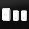 Battery-Free Wireless Doorbell, Long Range, Self-Powered, One Transmitter with Two Receivers, Remote Control