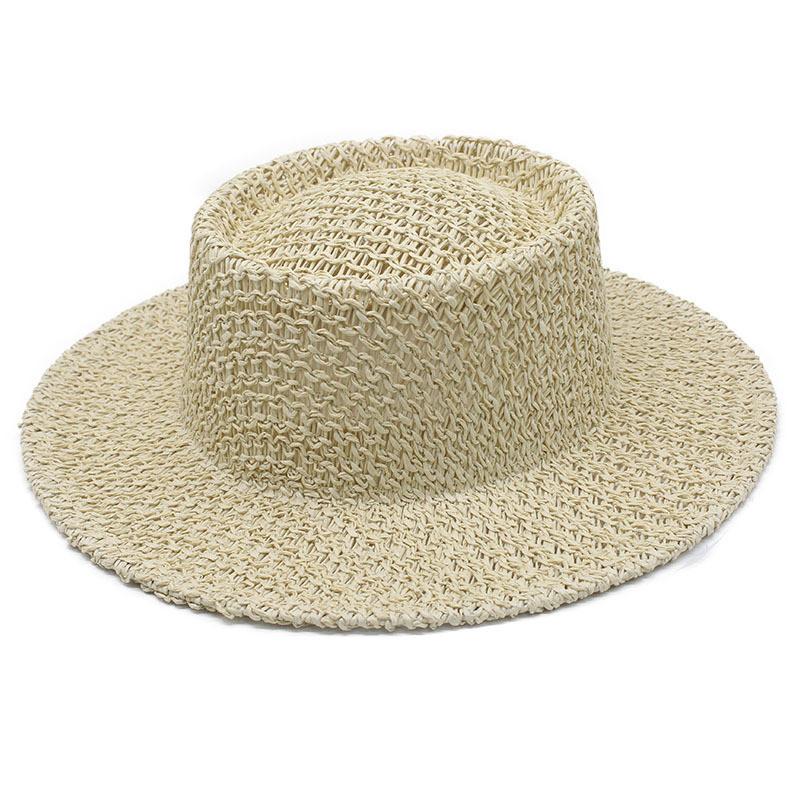 High Quality Panama Straw Fedora Hat With Wide Brim For Sun Protection And Casual Outdoor Style
